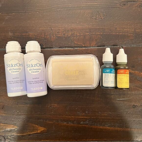 Bundle of Stampin’Up Refill Inks Chalk Ink Pad & StazOn Cleaners NWOT - Picture 1 of 4